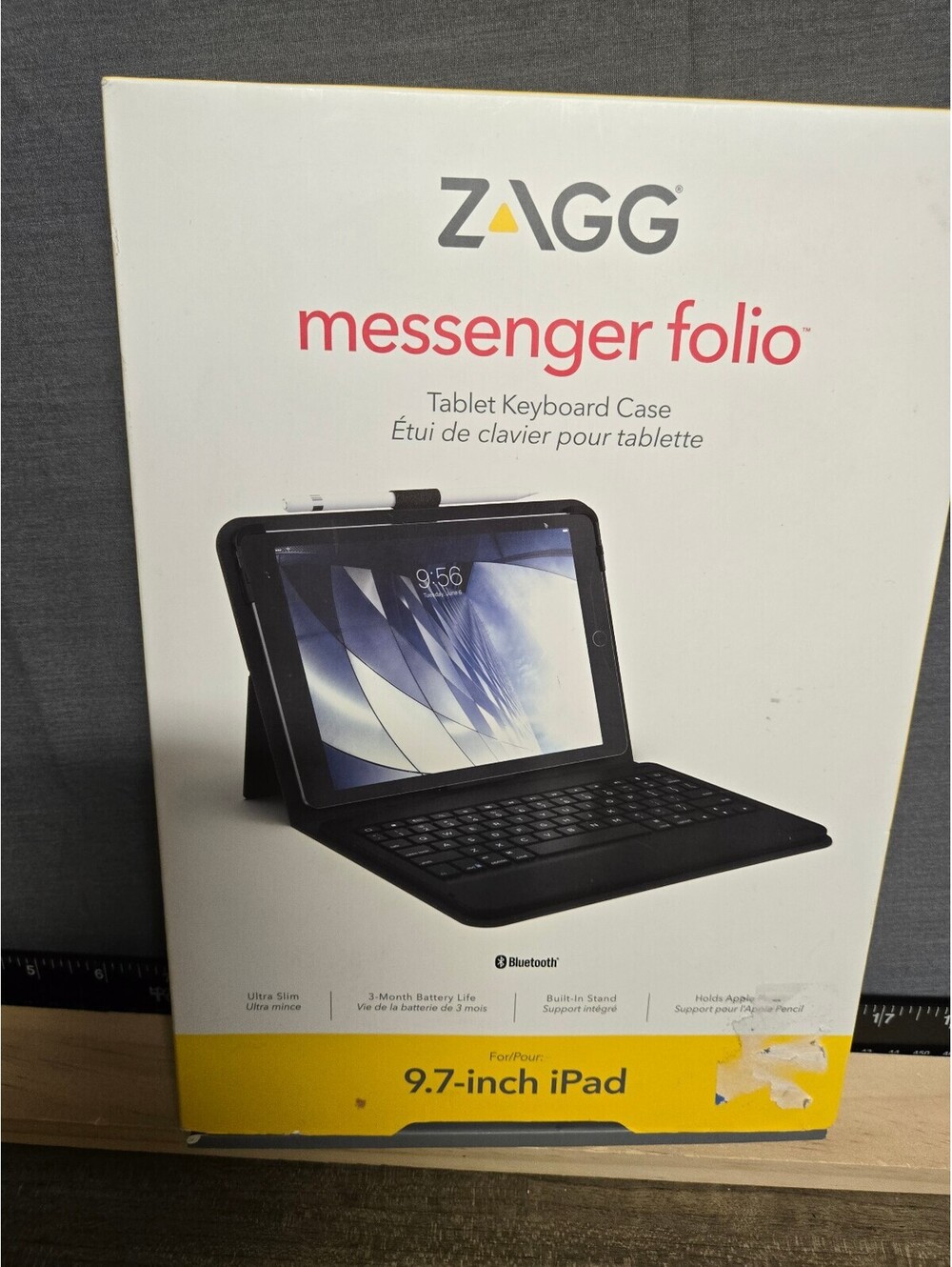 ZAGG Messenger Folio Tablet Keyboard Case for 9.7-inch iPad